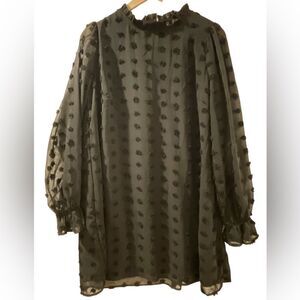 Andree by Unit Monochromatic Black Polka Dot Dress